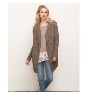 Mystree Drape Front Oversize Cardigan